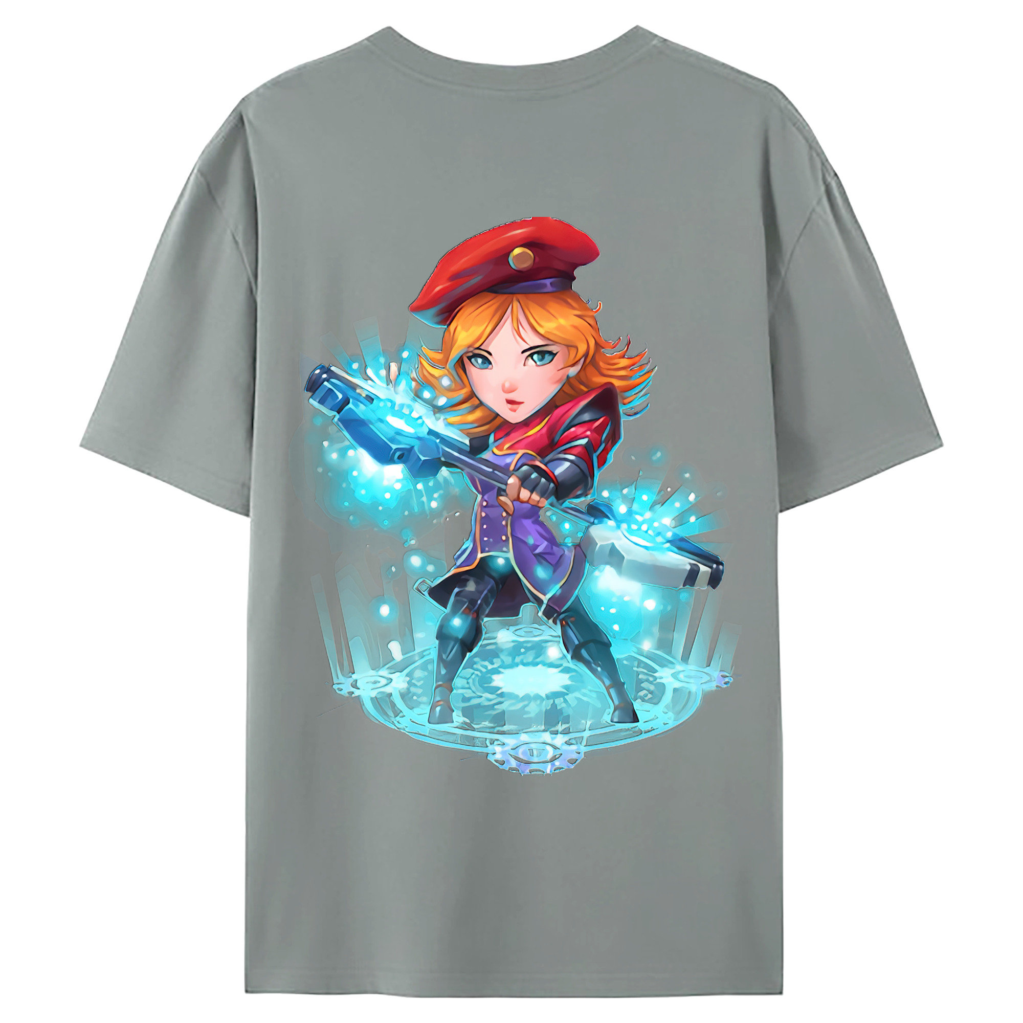 （画像用） リーグ・オブ・レジェンド League of Legends LOL 綿100％ メンズ半袖Tシャツ（バックプリント） 通気性